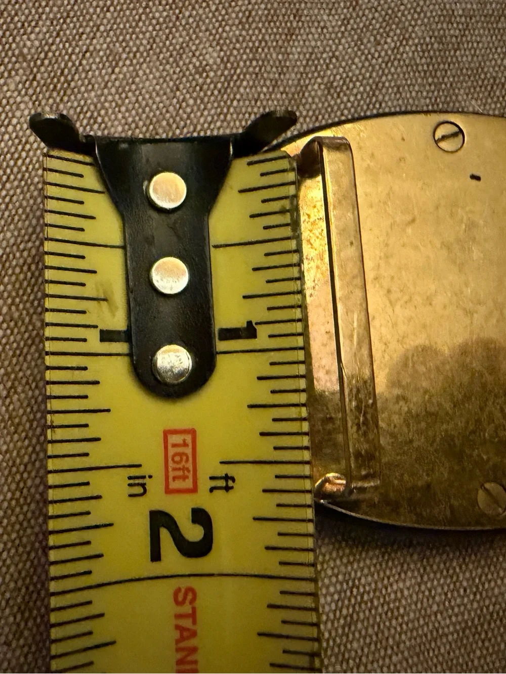 Yves Saint Laurent Vintage Black Embossed Leather Belt Buckle